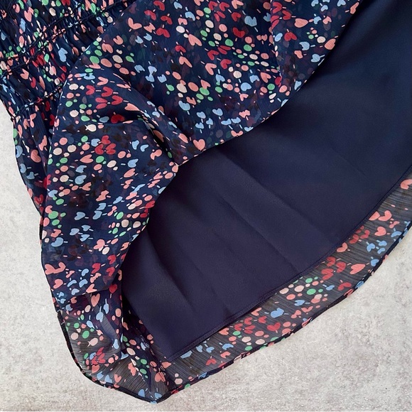 Ted Baker Casidee Heart Print Puff Sleeve Chiffon Mini Dress, Size US 6 - Picture 12 of 12